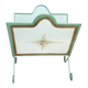 Vintage magazine rack in painted sheet metal