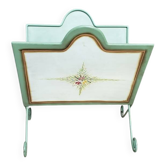 porte revue vintage en tôle peinte
