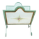 Vintage magazine rack in painted sheet metal
