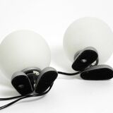 Pair of 1990s table lamps with a cast aluminum base by Sompex