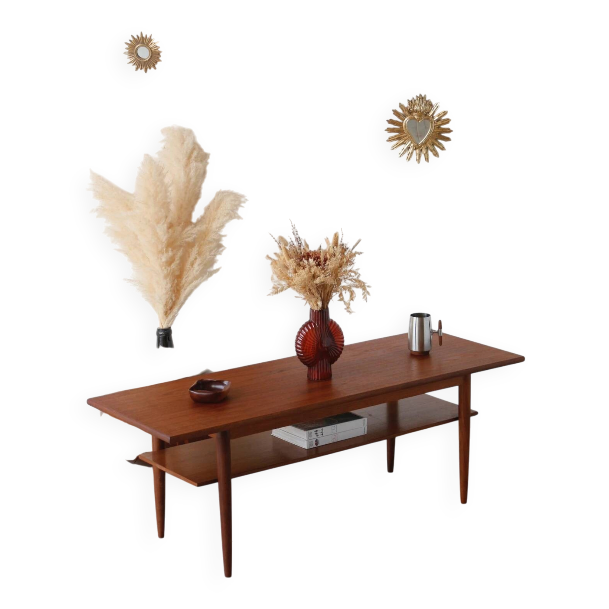 Vintage Scandinavian teak coffee table (Denmark, 1960s)