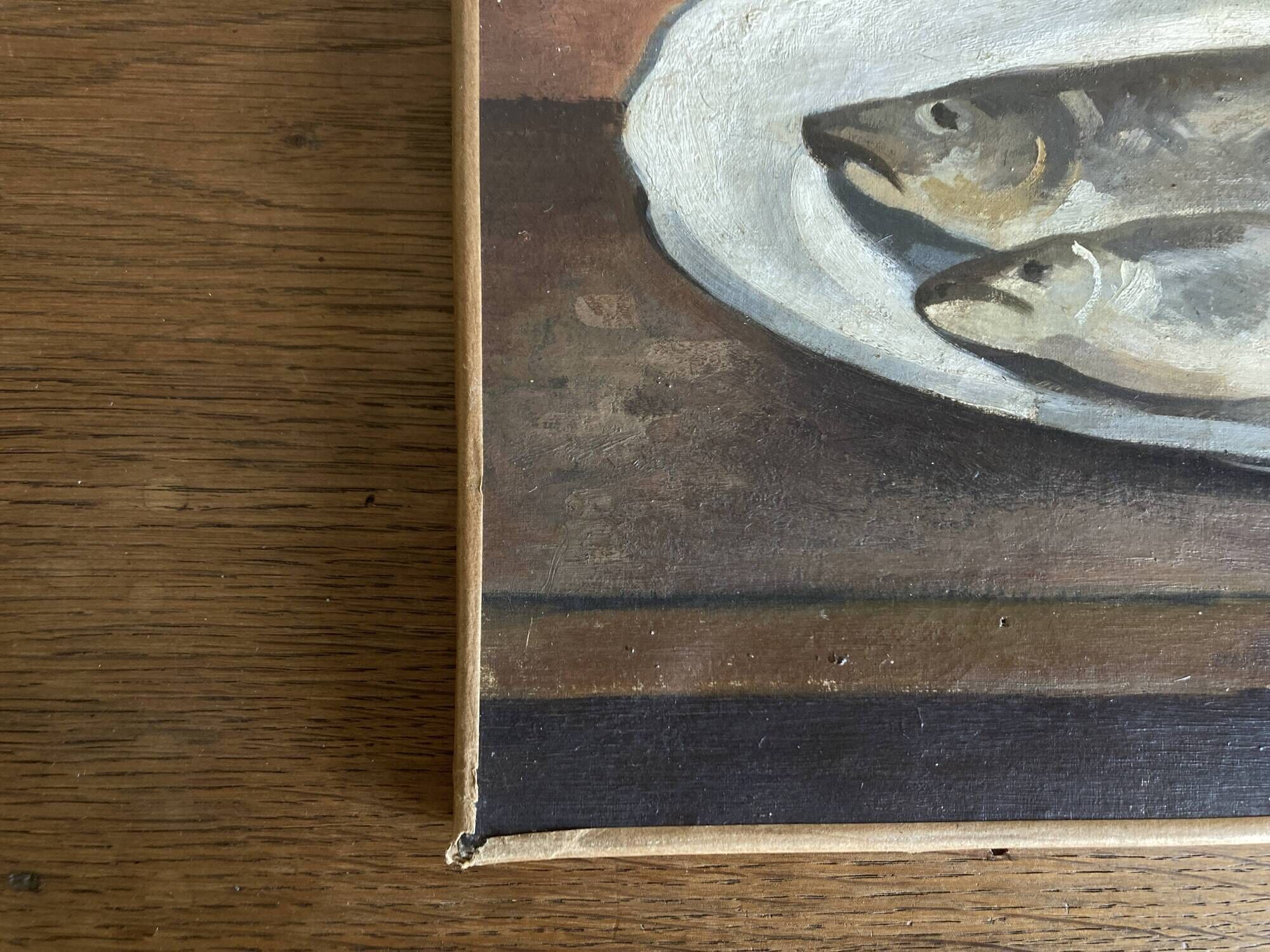 Modernist still life Fish on a plate, René Durey 1943