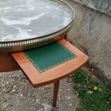 Antique bouillotte table with marble top, Louis XVI style