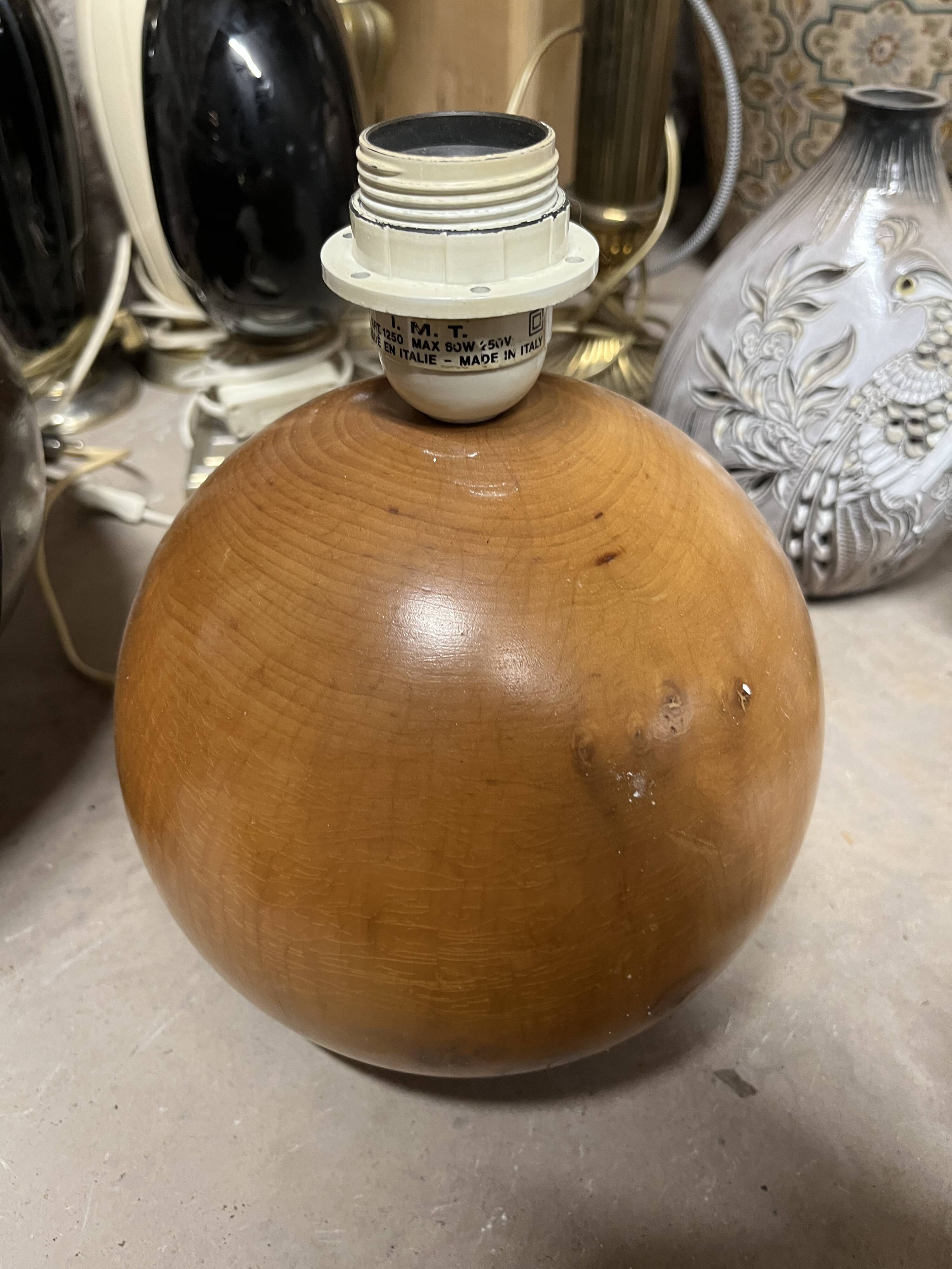 Foot lamp ball light wood