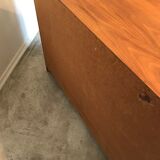 Low vintage blond walnut buffet