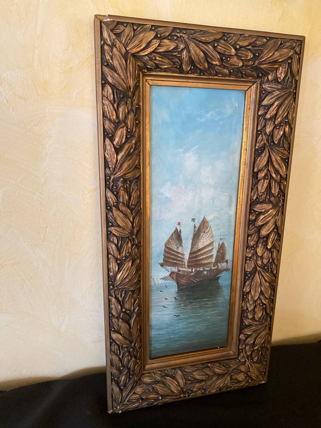 2 paintings, marine subject