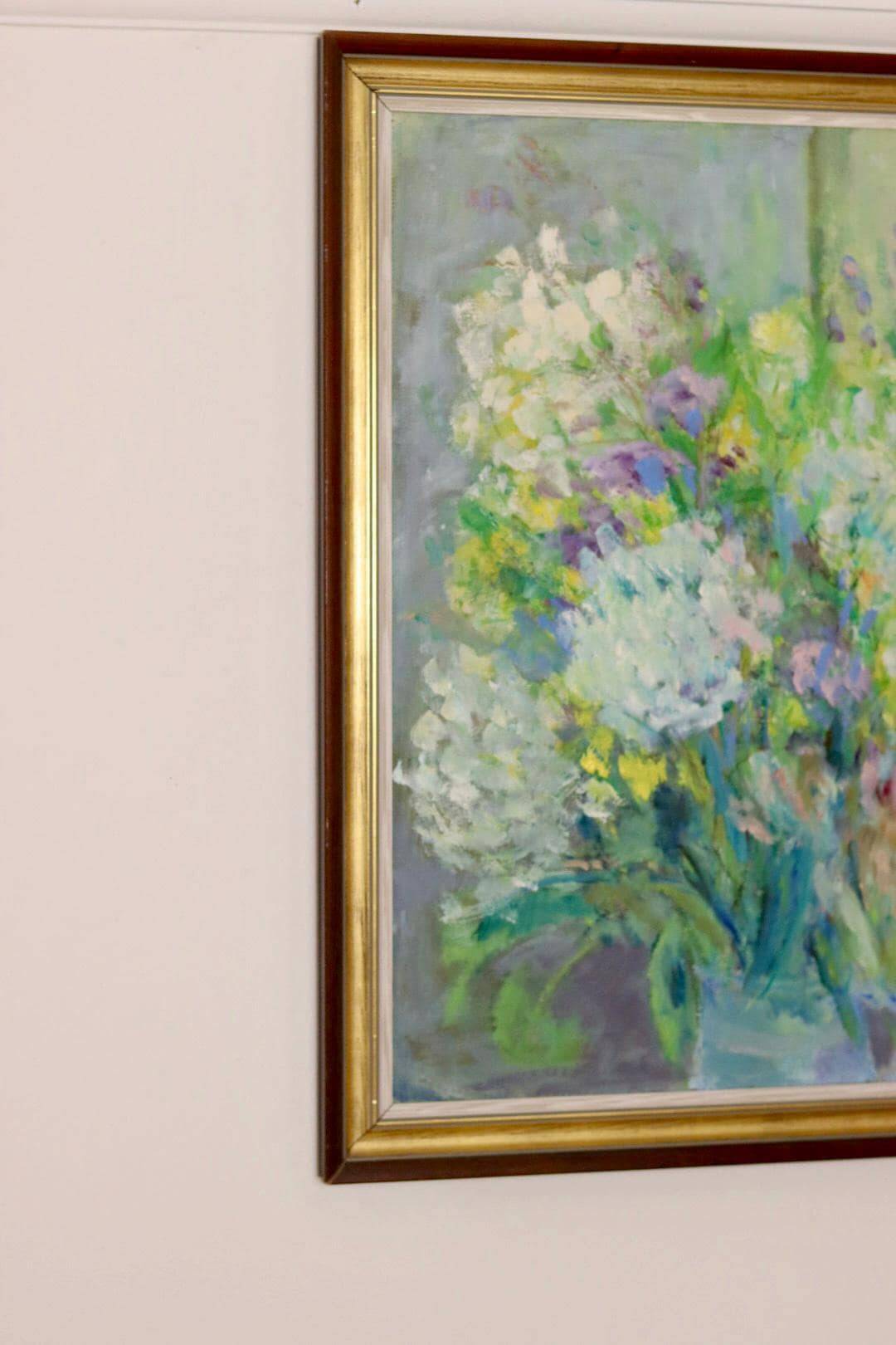 Original Swedish oil on panel from the mid-century "Whispers of Spring" Vintage