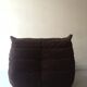 TOGO low chair in chocolate suede, Michel Ducaroy for Ligne Roset 1970