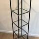 Pair of black lacquered metal and brass shelves. Guy Lefèvre for Maison Jansen. Circa 1970.