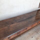 Monastery table, community table, 19th-century solid walnut console.