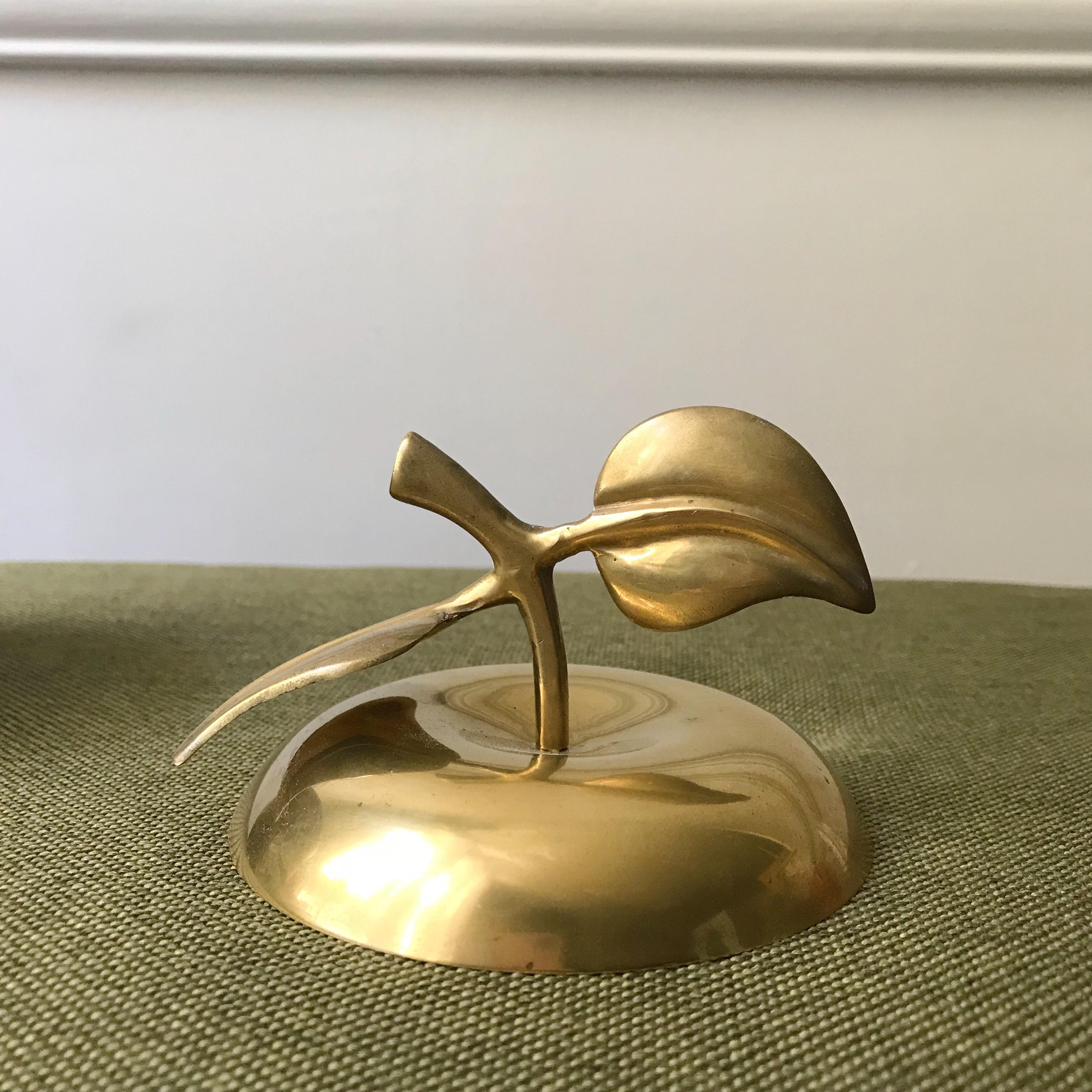 Brass apple and olive wood