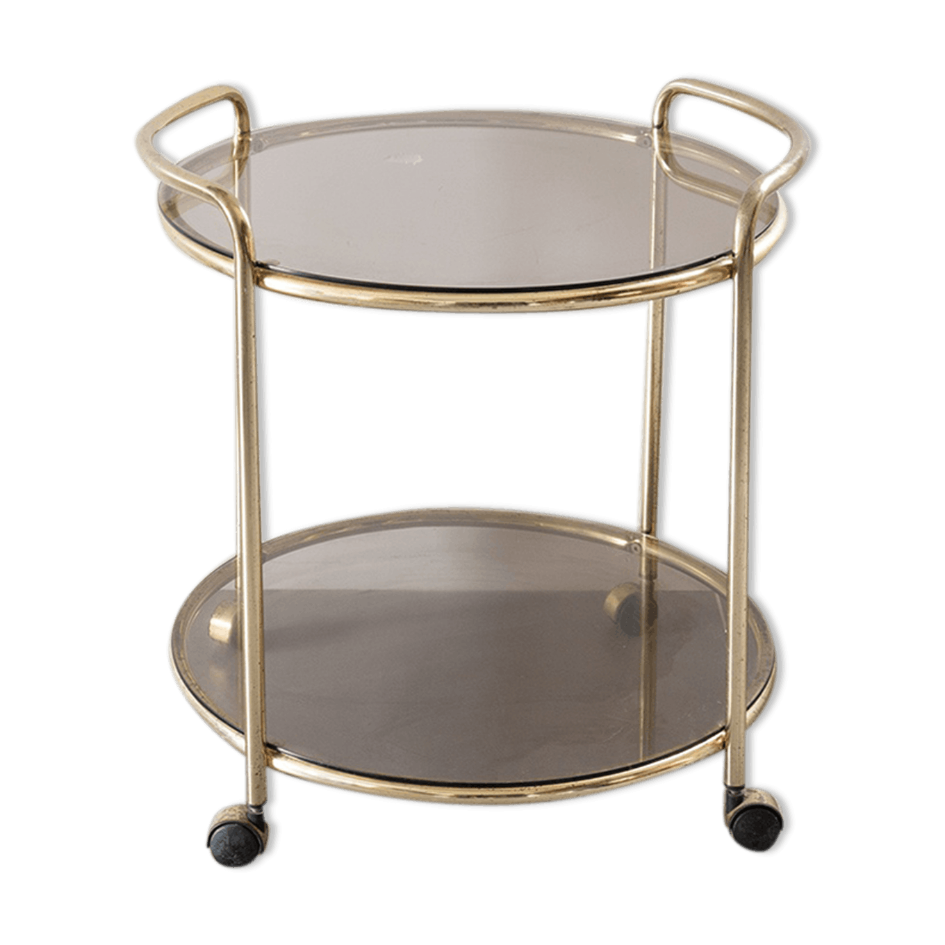 Golden serving table