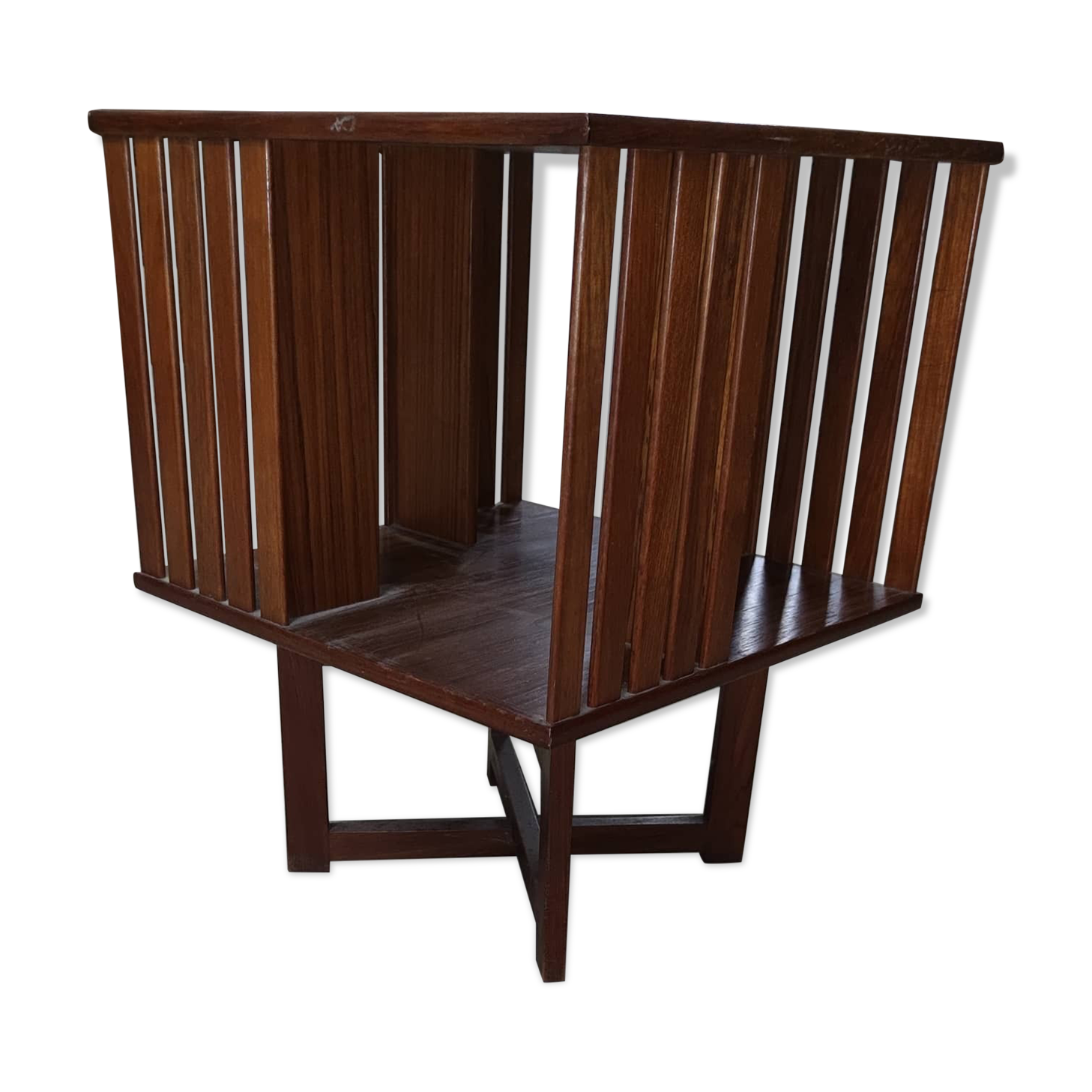 Scandinavian rotating bookshelf in teak from around 1960.