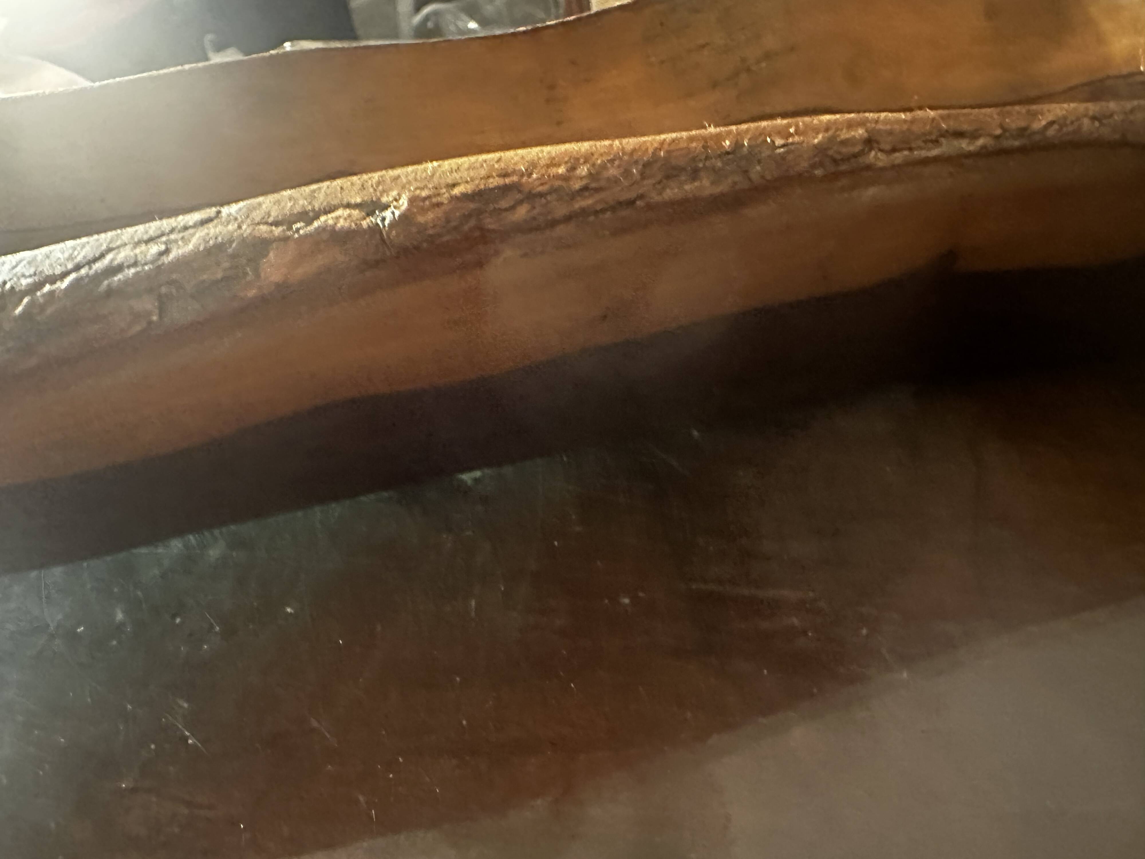 Large carved wooden bowl/trinket dish - 1950s craftsmanship