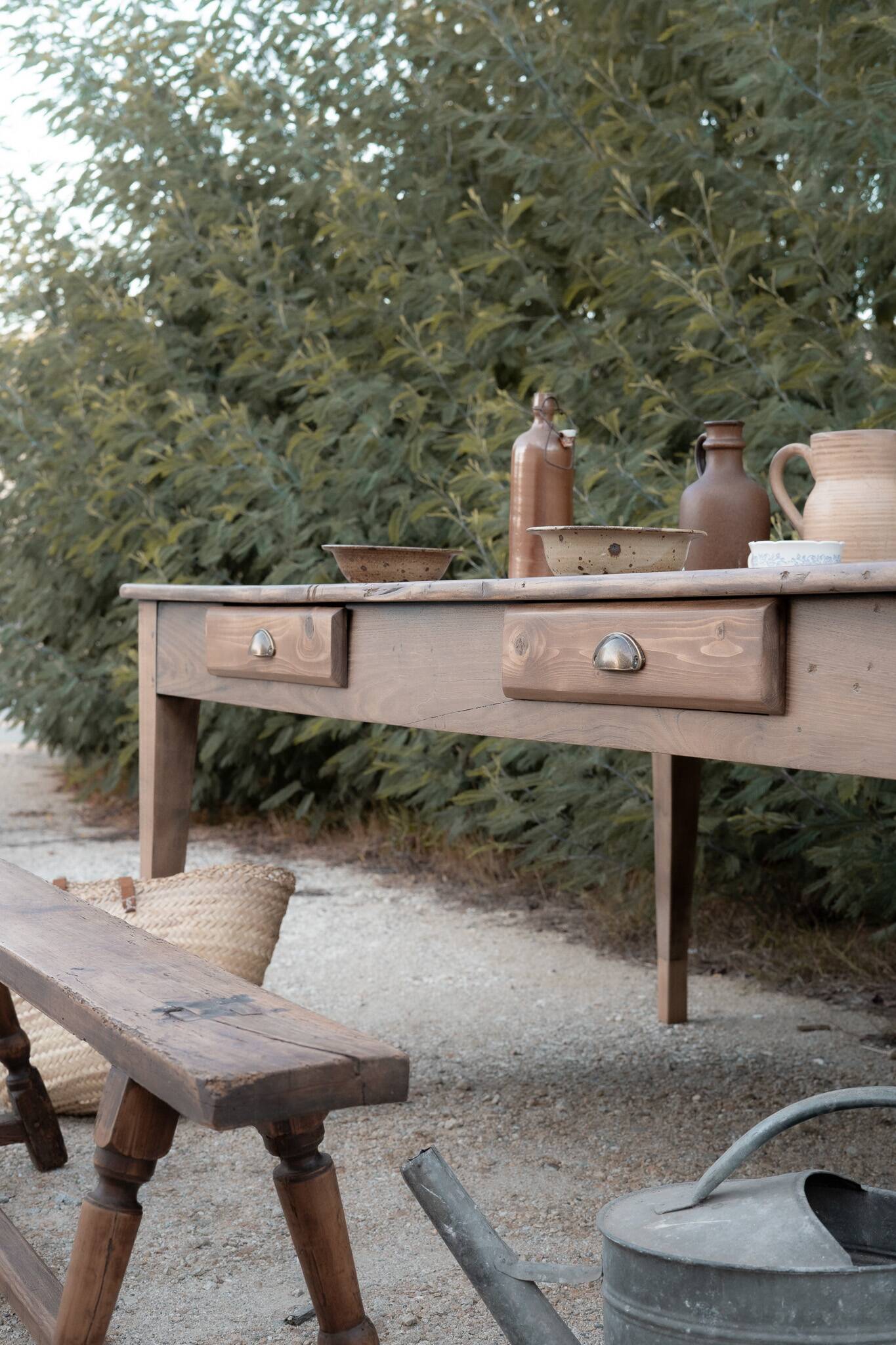 Renovated rustic farmhouse table