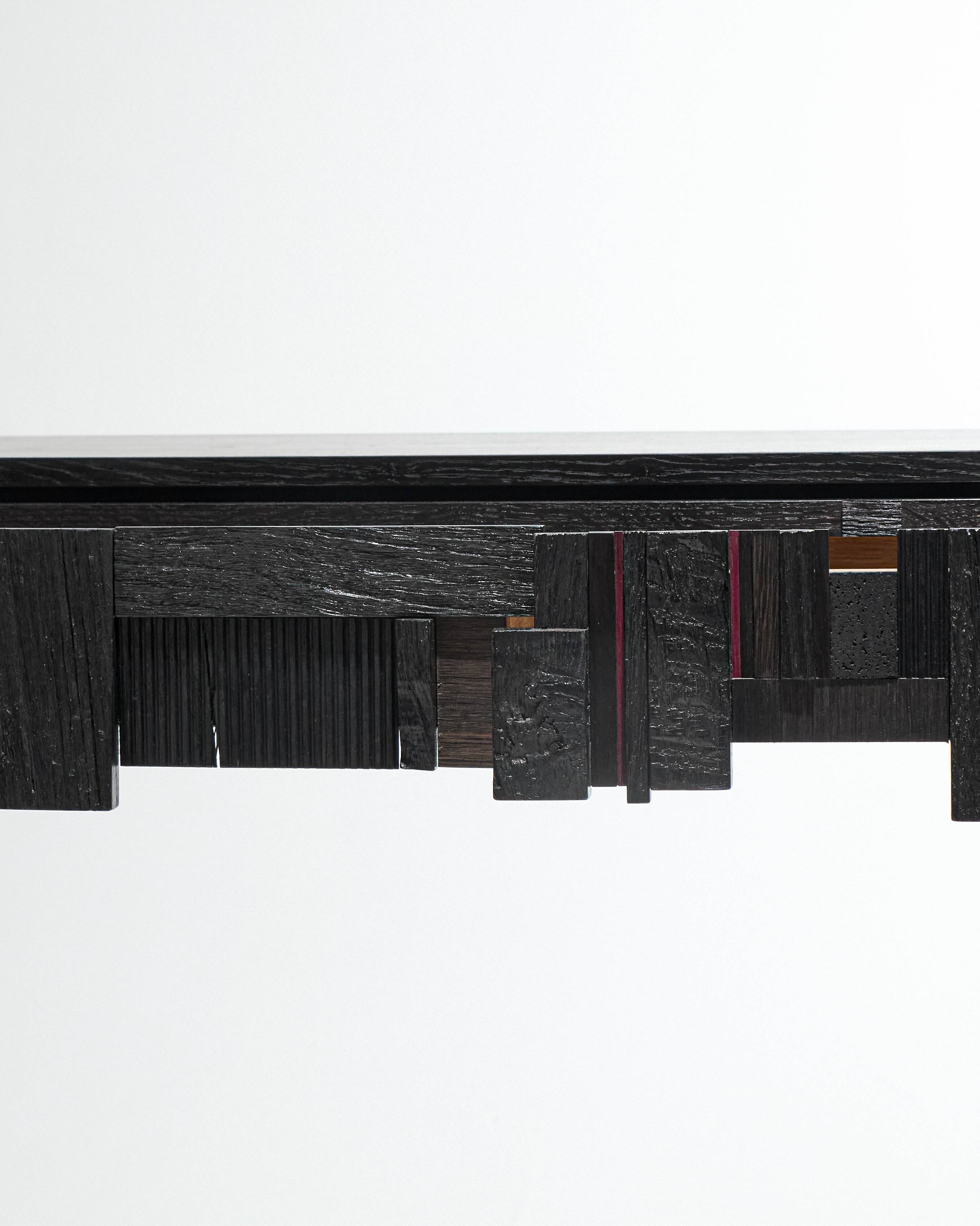 Black wooden console
