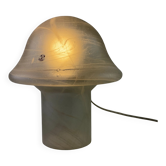 Clear glass table lamp Peill and Putzler mushroom 1970