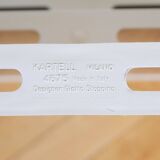 Magazine rack by Giotto Stoppino for Kartell white 4675, Italy 1970.