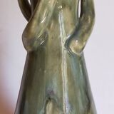 Slurry soliflora vase with stem enamel Art-Nouveau early twentieth century