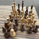 32 Staunton chess pieces in turned boxwood