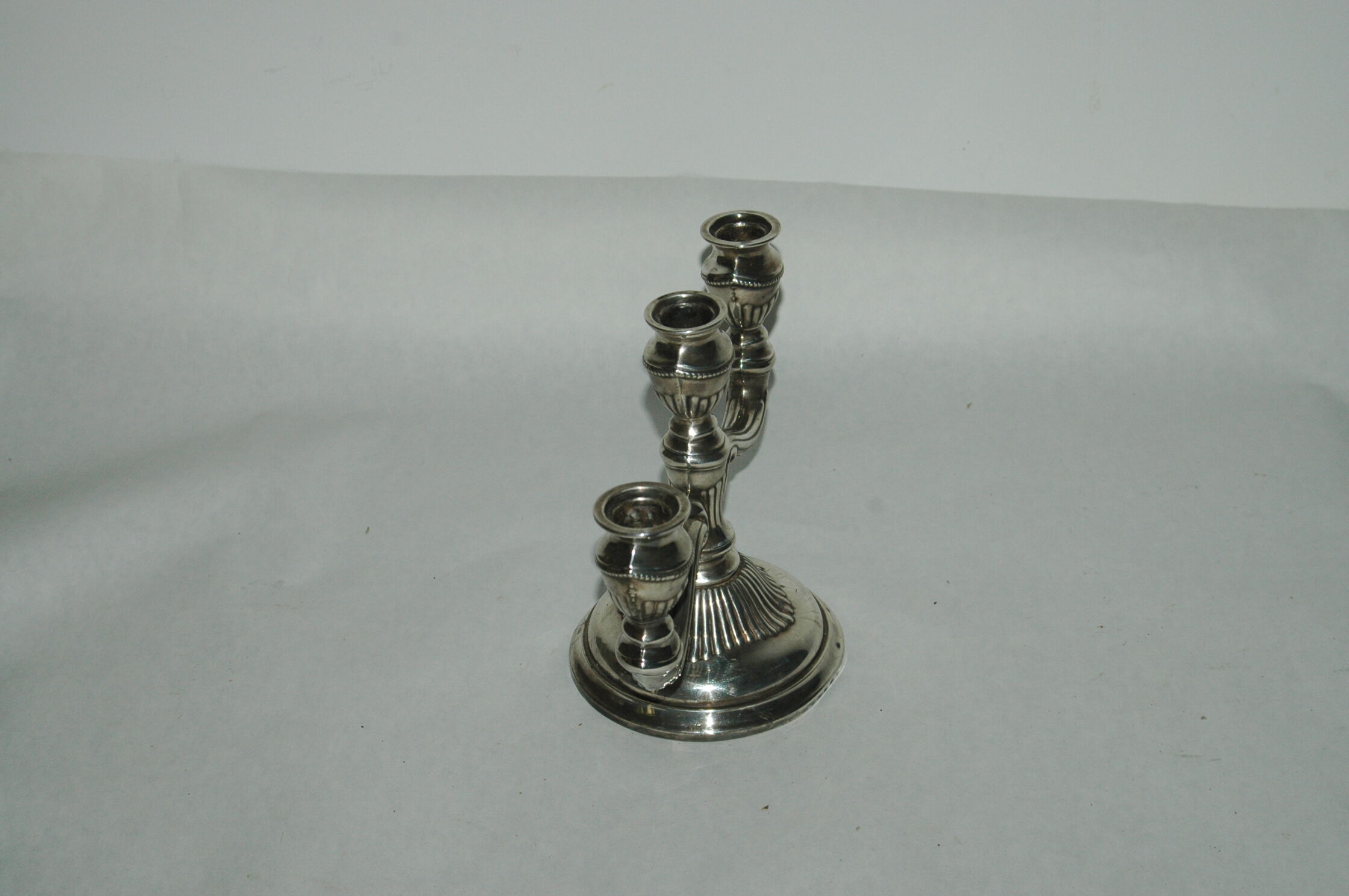 Chandelier bougeoir en argent massif sterling candlestick Selency