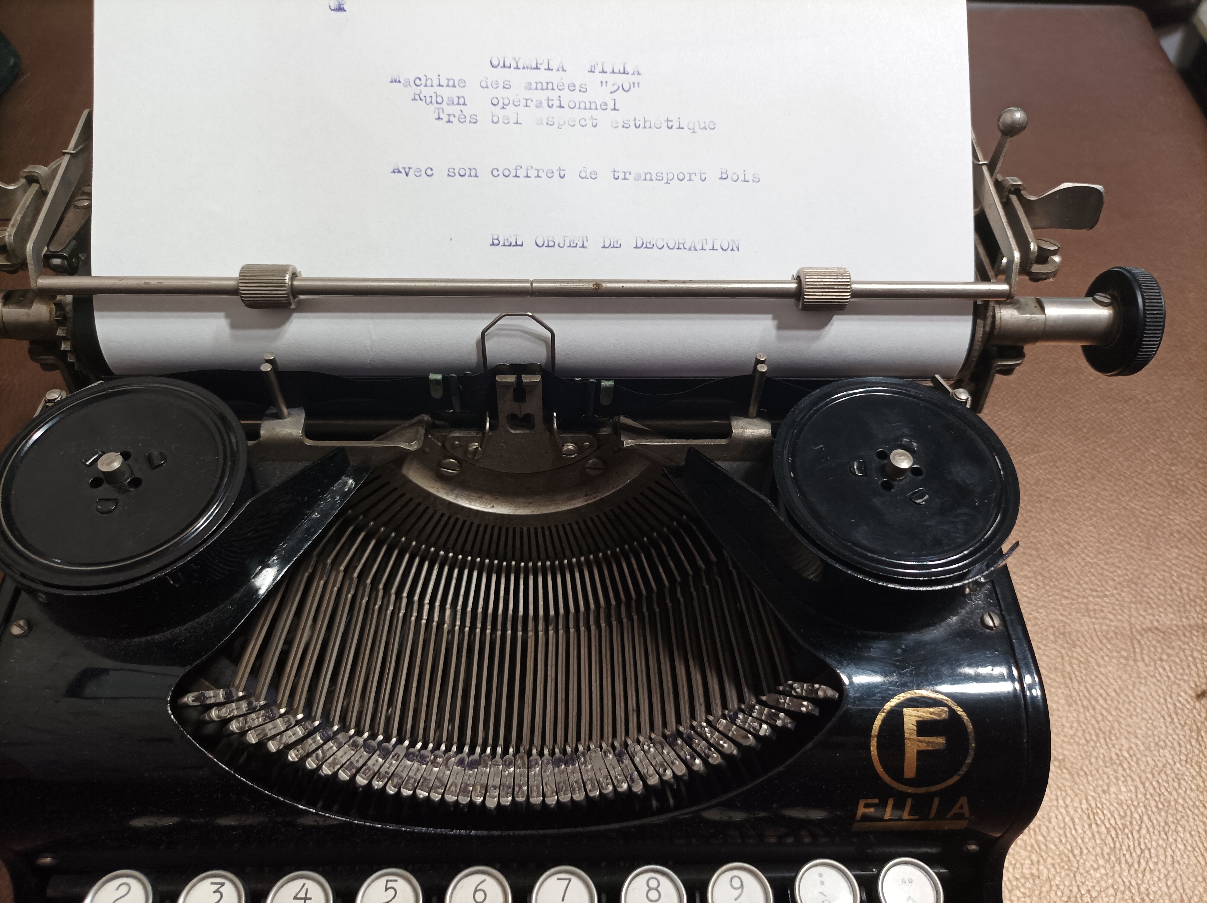 Olympia model Filia, typewriter 30s/40s Functional