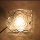 Glass flower relief wall lamp by Erco, Germany 1970