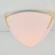 Regency Brass and White Glass Ceiling Lamp from Milan, Spain, 1970s