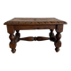 Low stool in carved wood