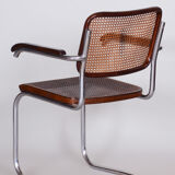 Restored Bauhaus Armchair, Marcel Breuer, Thonet, Beech, Chrome, Germany, 1930s