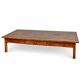 Oversized Vintage Oak Coffee Table with Two Drawers