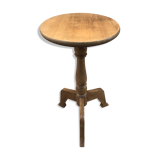 Old vintage wood tripode table