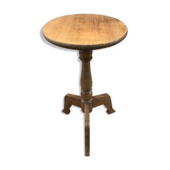 Old vintage wood tripode table