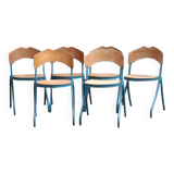 6 Souvignet chairs, Caroline model