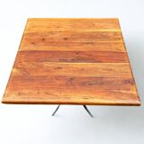 Vintage bistro table wood & wrought iron