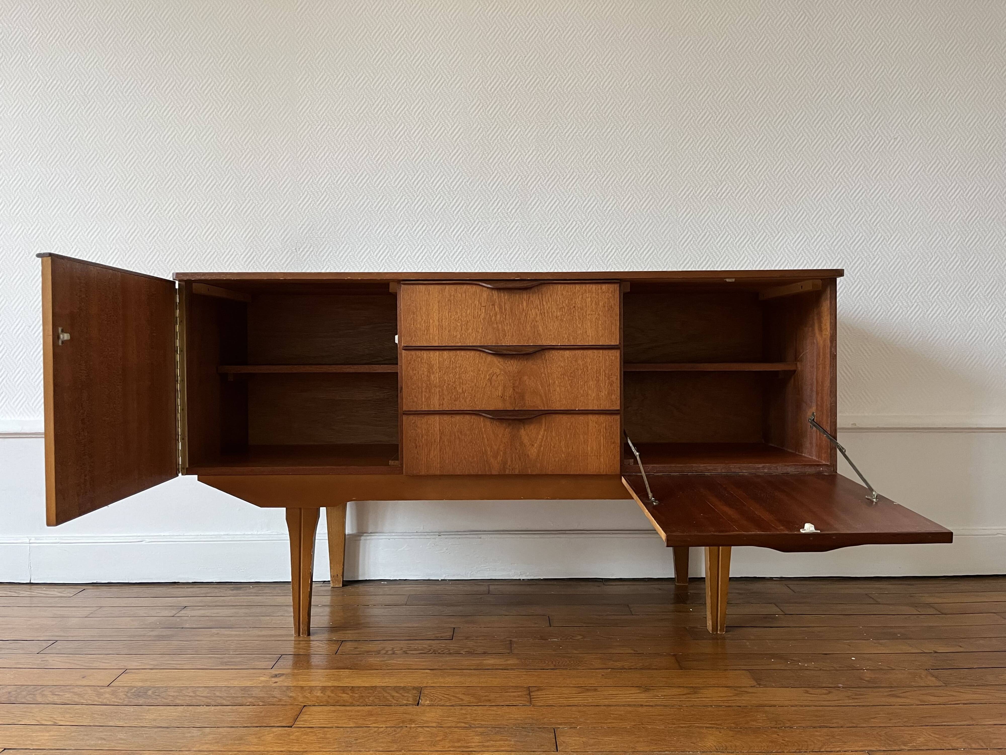 English sideboard in vintage solid teak from the austin suite collection