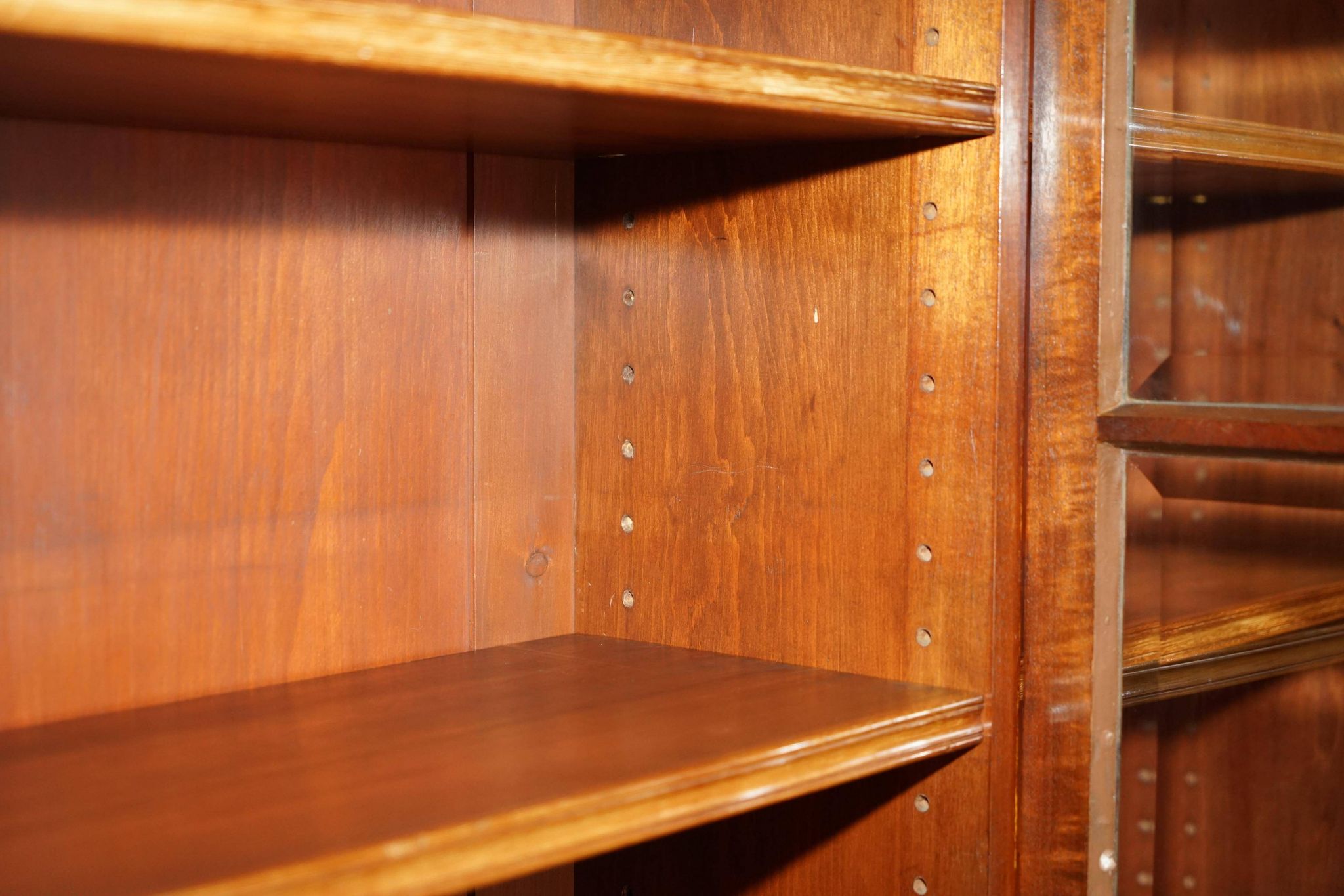 Monumental glass library in Victorian hardwood.