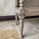 Patinated exotic wood bench for indoor or outdoor use