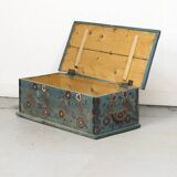 Painted Folk Art Marriage Chest