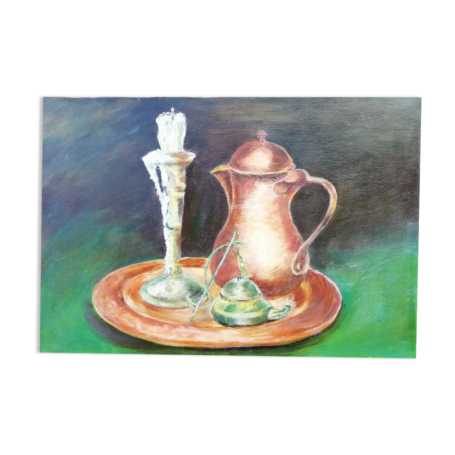 Oil on still life canvas
