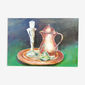 Oil on still life canvas