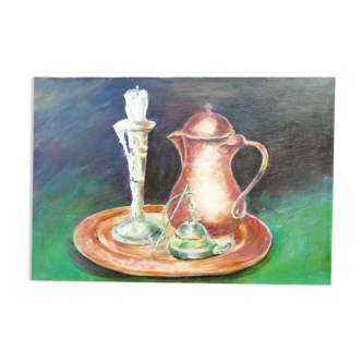 Oil on still life canvas