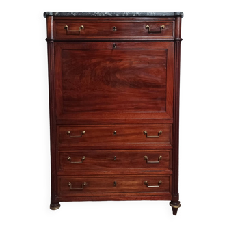 Louis XVI secretary in mahogany 18th