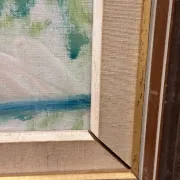 Original Swedish Oil on Canvas – “Friends” by Nils Sewerin – Vintage & Framed