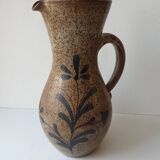 Large glazed stoneware ceramic pitcher Le refuge - 29cm
