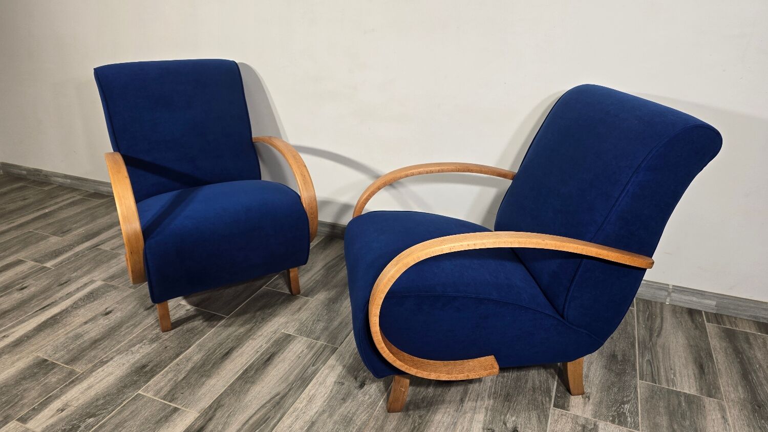 Chaises longues de Jindrich Halabala, années 1940, ensemble de 2