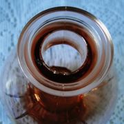 Carafe art deco verre rose