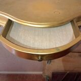 Console with its matching mirror, gold with gold leaf