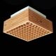 Rare pine wood ceiling flush light by Nordlux / 1970s / Danish Modern Design