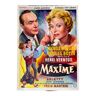 Original cinema poster "Maxime" Michèle Morgan 36x49cm 1958